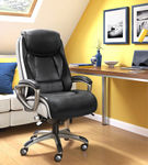 Serta - Lautner Executive Office Chair - Black with White Mesh Accents