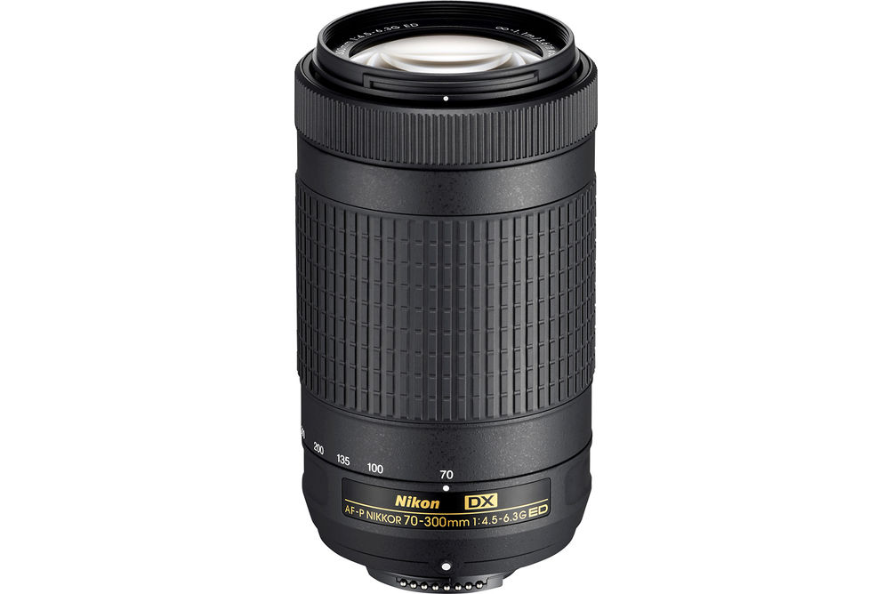 Nikon - AF-P DX NIKKOR 70-300mm f/4.5-6.3G ED Telephoto Zoom Lens for APS-C F-mount cameras - Black