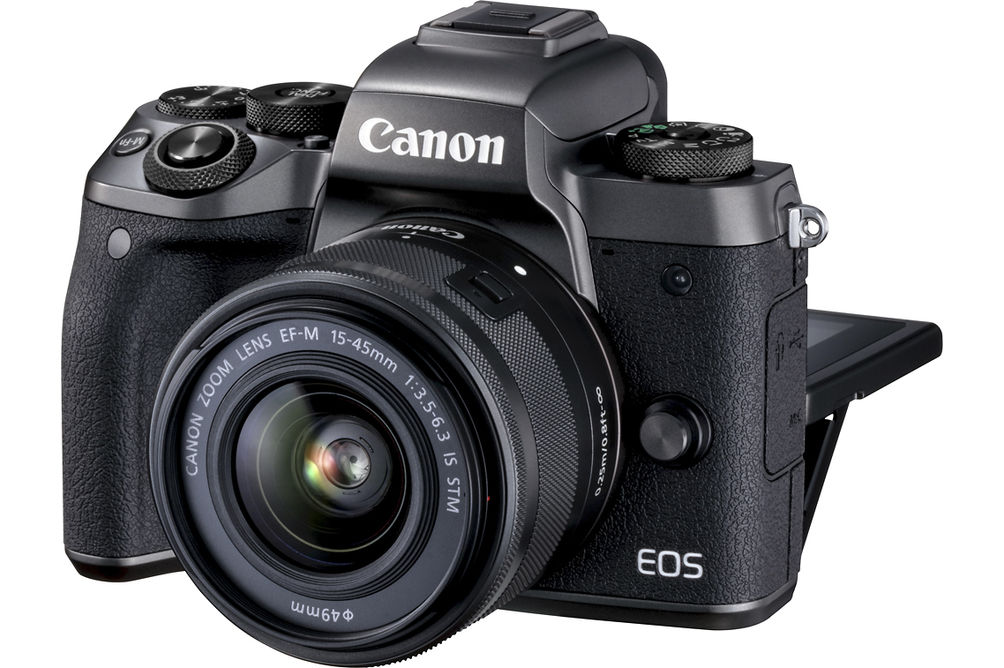 Canon - EOS M5 Mirrorless Camera with EF-M 15-45mm Zoom Lens - Black