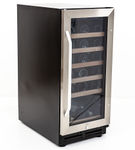 Avanti - Wine Cooler with Wood Accent Shelving, 30 Bottle Capacity, in Stainless Steel