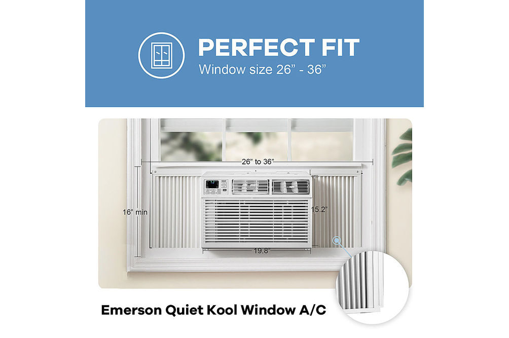 Emerson Quiet Kool - 550 Sq. Ft. Window Air Conditioner - White