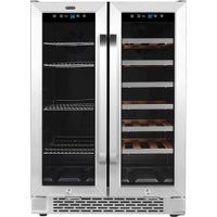 Whynter - 20-Bottle Dual Zone Wine Refrigerator - Black