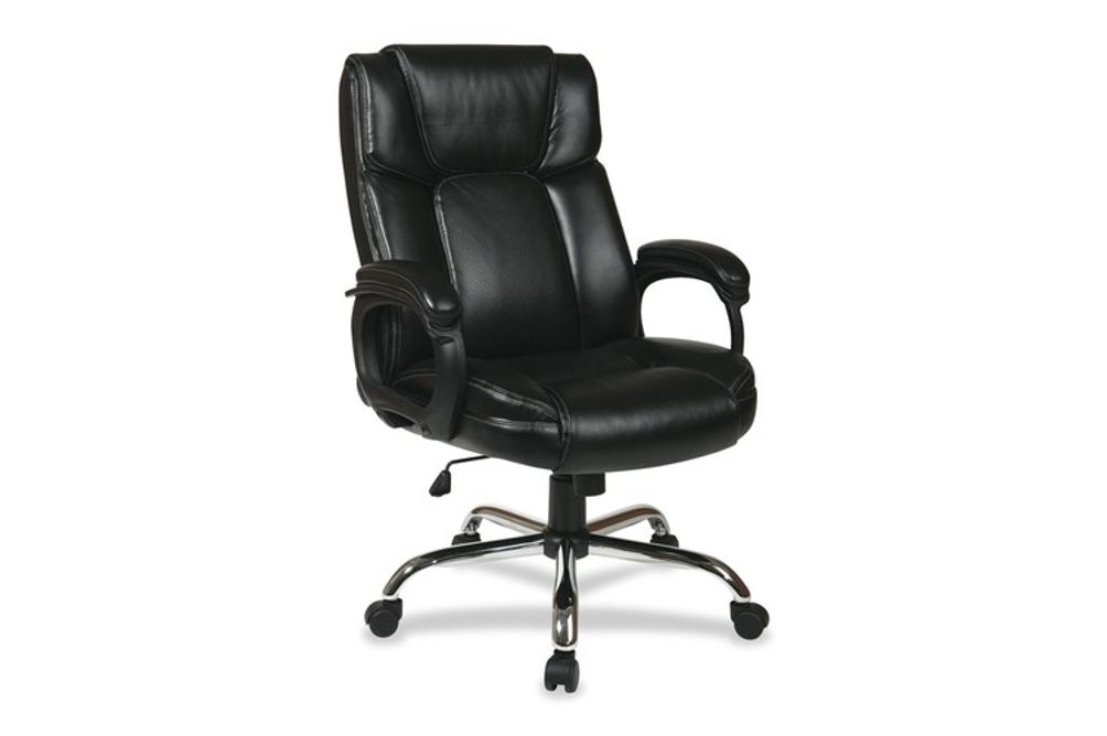 Office Star Products - WorkSmart Big Man's Executive Chair - Black