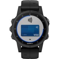Garmin - fnix 5S Plus Sapphire Smart Watch - Fiber-Reinforced Polymer - Black