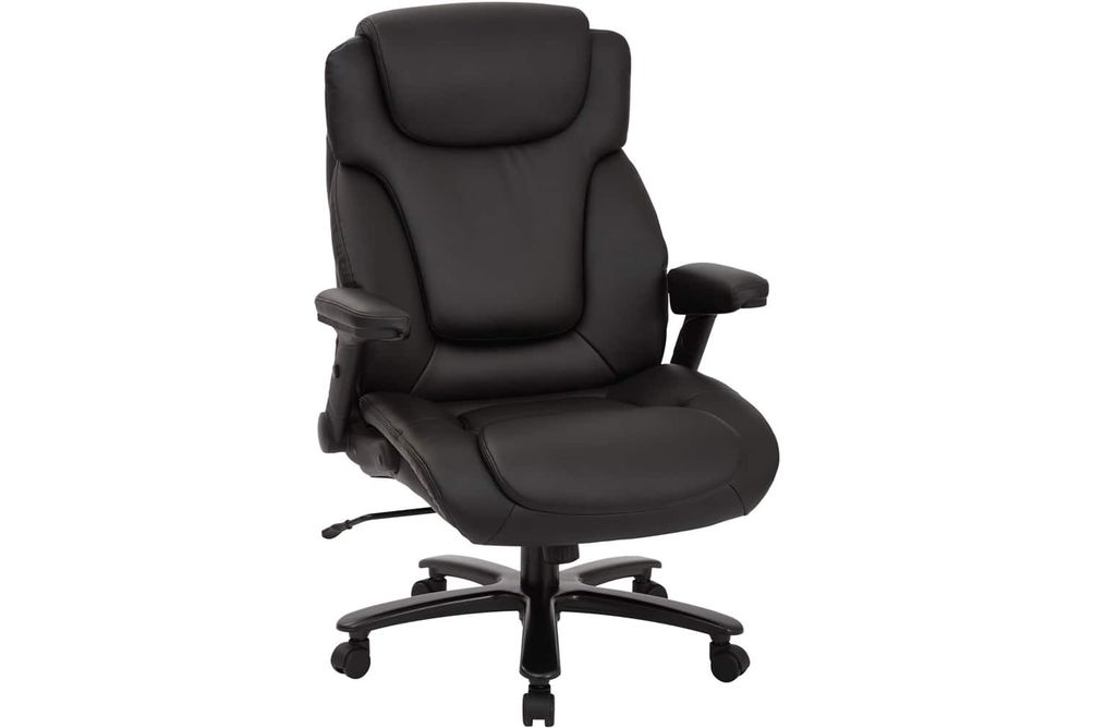 Pro-line II - Big and Tall 5-Pointed Star Bonded Leather Executive Chair - Black