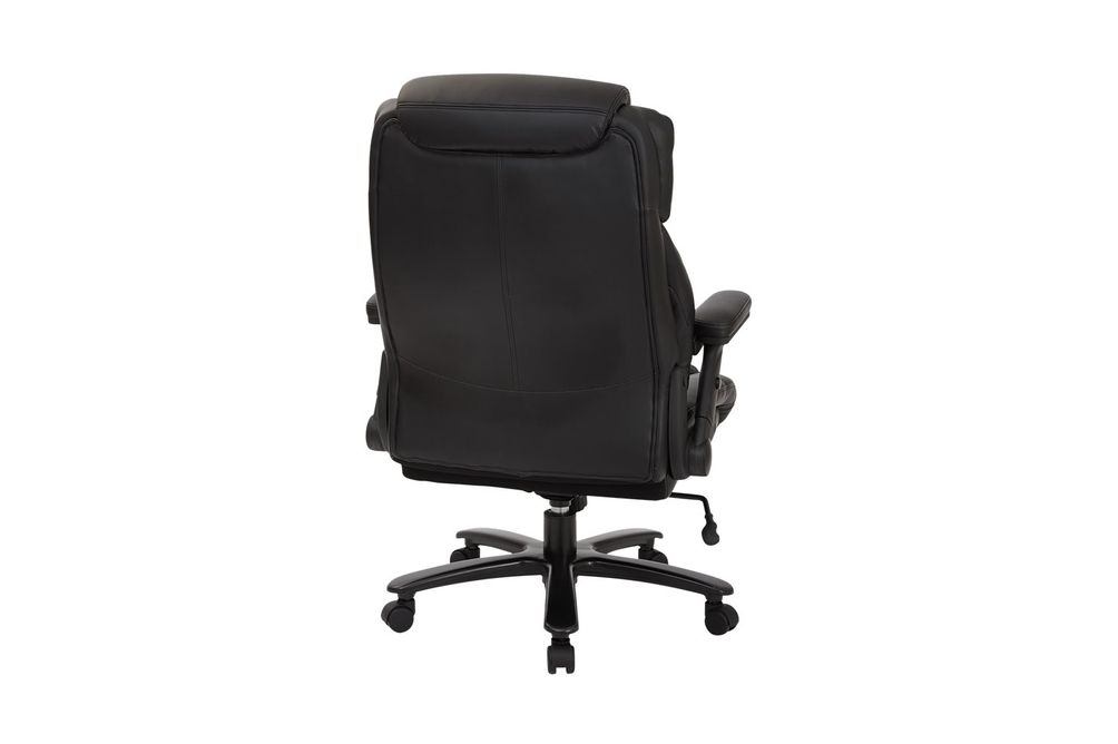 Pro-line II - Big and Tall 5-Pointed Star Bonded Leather Executive Chair - Black