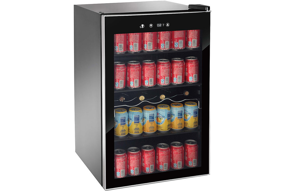 RCA - 110-Can Beverage Cooler - Stainless Steel