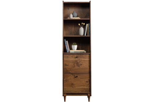 Sauder - Harvey Park Collection 2-Shelf Bookcase - Grand Walnut