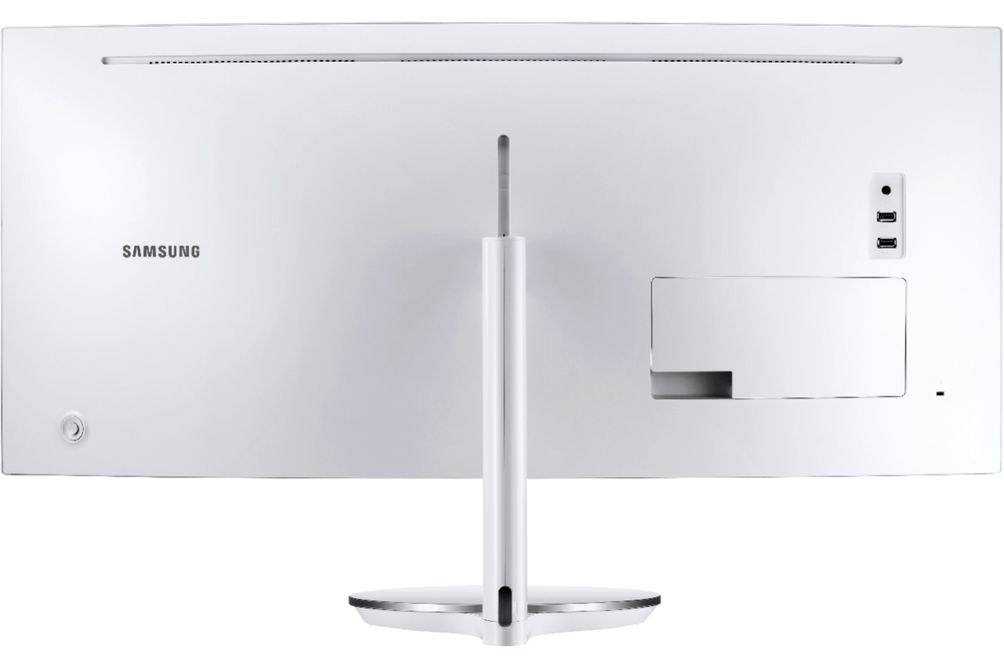 Samsung - 34 ViewFinity CJ791 QHD FreeSync Thunderbolt Monitor with speakers - White/Silver