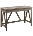 Walker Edison - Rustic Farmhouse A-Frame Computer Desk - Grey Wash