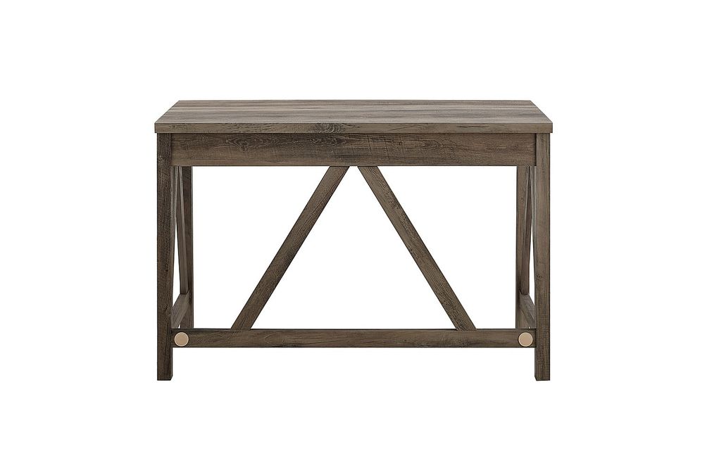 Walker Edison - Rustic Farmhouse A-Frame Computer Desk - Grey Wash