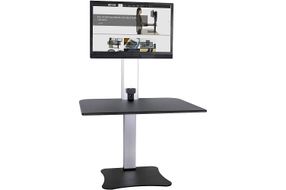 Victor - Electric Height Adjustable Standing Desk Riser Workstation - Black, Aluminum