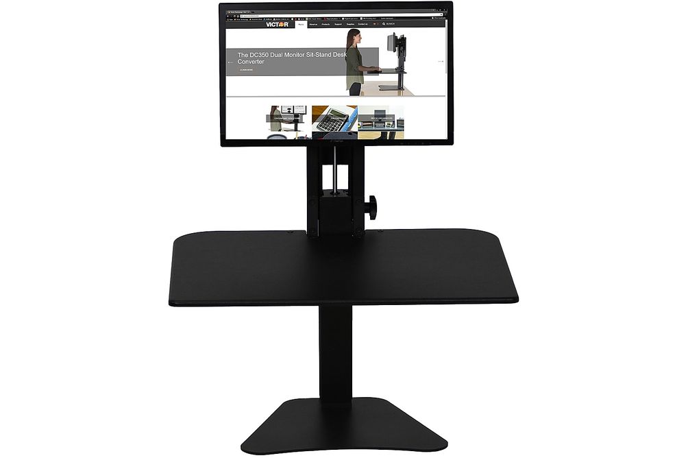 Victor - High Rise Sit-Stand Desk Converter - Black