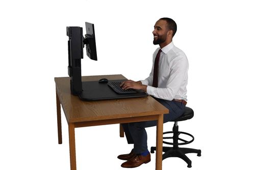 Victor - High Rise Sit-Stand Desk Converter - Black