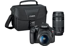 Kit de Cámara de Video Canon - EOS Rebel T7 DSLR con Dos Lentes EF-S de 18 - 55 y EF 75 - 300 mm