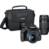 Kit de Cámara de Video Canon - EOS Rebel T7 DSLR con Dos Lentes EF-S de 18 - 55 y EF 75 - 300 mm