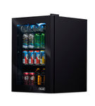 NewAir - 90-Can Freestanding Beverage Fridge, Compact with Adjustable Shelves and Lock - Black