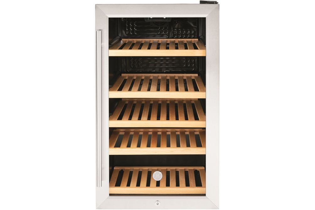 GE - 109 Can / 31 Bottle Beverage and Wine Center - Stainless Steel