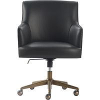 Finch - Belmont Modern Bonded Leather Home Office Chair - Bronze/Charcoal