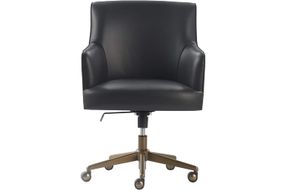 Finch - Belmont Modern Bonded Leather Home Office Chair - Bronze/Charcoal