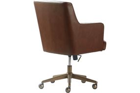 Finch - Belmont Modern Bonded Leather Home Office Chair - Bronze/Cognac Brown