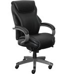 La-Z-Boy - Hyland Bonded Leather & Memory Foam Executive Chair - Gray/Black