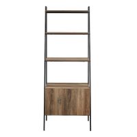 Walker Edison - 72" Industrial Ladder 5-Shelf Storage Bookcase - Rustic Oak