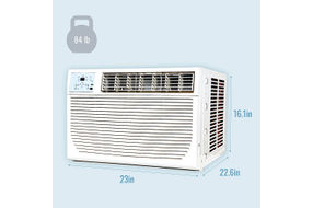 Keystone - 550 Sq. Ft. 12,000 BTU Window Air Conditioner and 11,000 BTU Heater - White