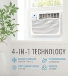 Keystone - 550 Sq. Ft. 12,000 BTU Window Air Conditioner and 11,000 BTU Heater - White