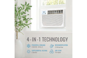 Keystone - 550 Sq. Ft. 12,000 BTU Window Air Conditioner and 11,000 BTU Heater - White