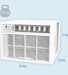 Keystone - 1500 Sq. Ft. 25,000 BTU Window Air Conditioner and 16,000 BTU Heater - White