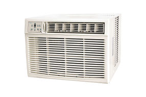 Keystone - 1500 Sq. Ft. 25,000 BTU Window Air Conditioner and 16,000 BTU Heater - White