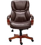 Serta - Big and Tall Bonded Leather Executive Chair - Biscuit