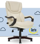 Serta - Big and Tall Bonded Leather Executive Chair - Ivory