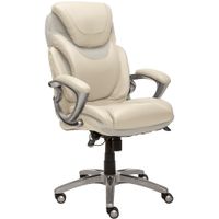 Serta - AIR Bonded Leather Executive Chair - Cream