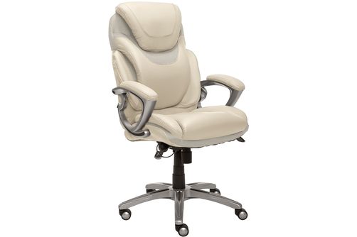 Serta - AIR Bonded Leather Executive Chair - Cream