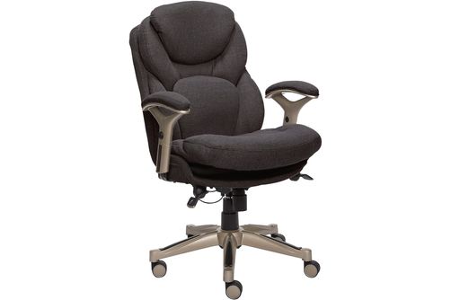 Serta - Upholstered Back in Motion Health & Wellness Manager Office Chair - Fabric - Dark Gray