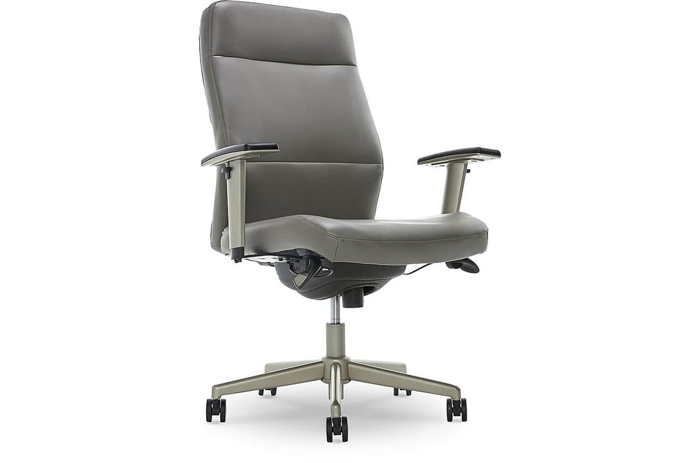 La-Z-Boy - Baylor Modern Bonded Leather Executive Chair - Gray - Bonded Leather