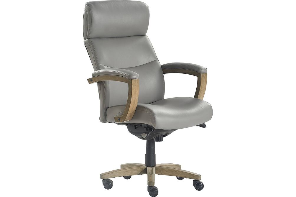 La-Z-Boy - Greyson Modern Faux Leather Executive Chair - Gray