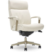 La-Z-Boy - Modern Melrose Executive Office Chair with Brass Finish - Ivory