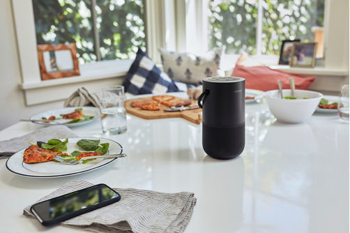 Bose - Portable Smart Speaker with built-in WiFi, Bluetooth, Google Assistant and Alexa Voice Contr