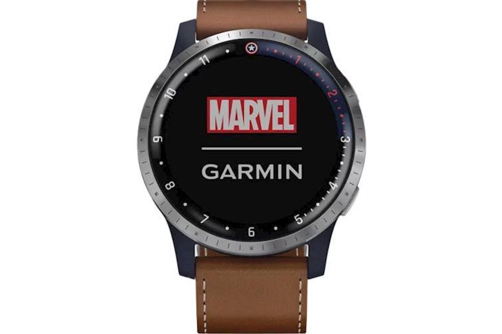 Garmin - Legacy Hero Series First Avenger Smartwatch 45mm Fiber-Reinforced Polymer - Midnight Blue