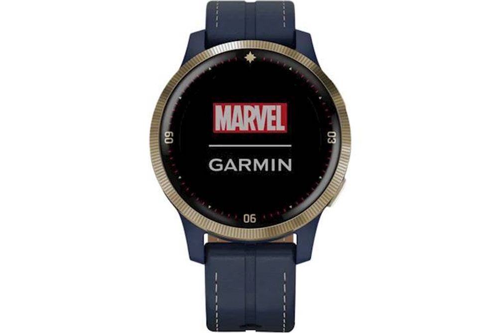 Garmin - Legacy Hero Series Captain Marvel Smartwatch 40mm Fiber-Reinforced Polymer - Danvers Blue