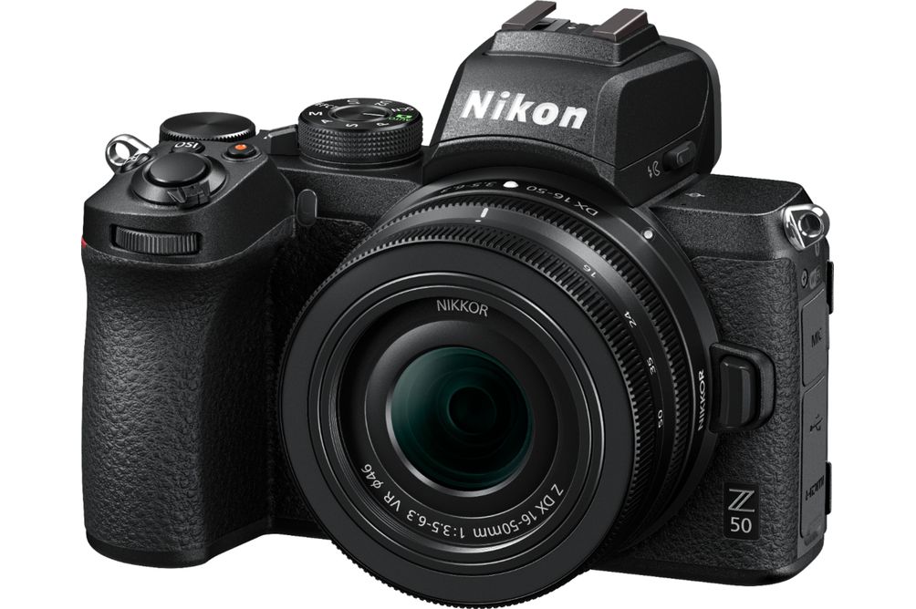 Nikon - Z50 Mirrorless 4K Video Camera with NIKKOR Z DX 16-50mm f/3.5-6.3 VR Lens - Black