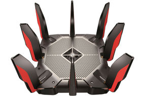 TP-Link - Archer AX11000 Tri-Band Wi-Fi 6 Router - Black/Red