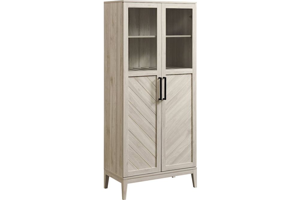 Walker Edison - Storage Armoire Bookcase Cabinet - Birch