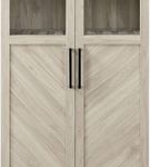 Walker Edison - Storage Armoire Bookcase Cabinet - Birch