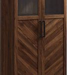 Walker Edison - Storage Armoire Bookcase Cabinet - Dark Walnut