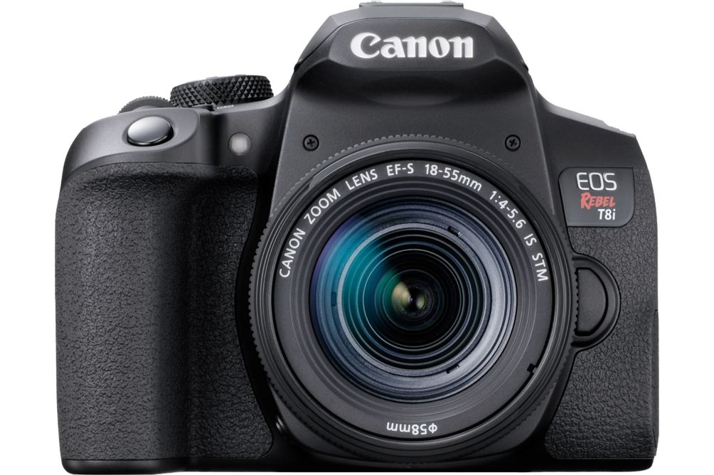 Canon - EOS Rebel T8i DSLR Camera with EF-S 18-55mm Lens - Black