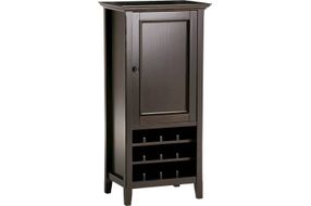 Simpli Home - Amherst High Storage Wine Rack - Hickory Brown